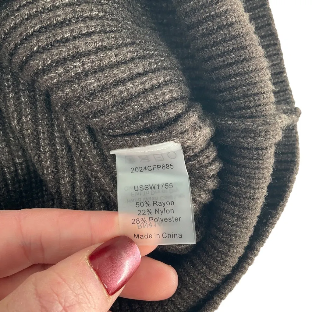 Universal Standard better than wool dolman sleeve Brown Ribbed Sweater 4XS 00 - Image 8