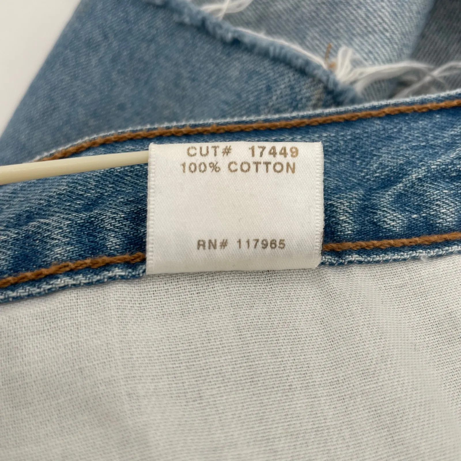 J Brand Denim Cut Off Low Rise Over Blue Jean Shorts Raw Distressed Size 29 NEW - Image 10