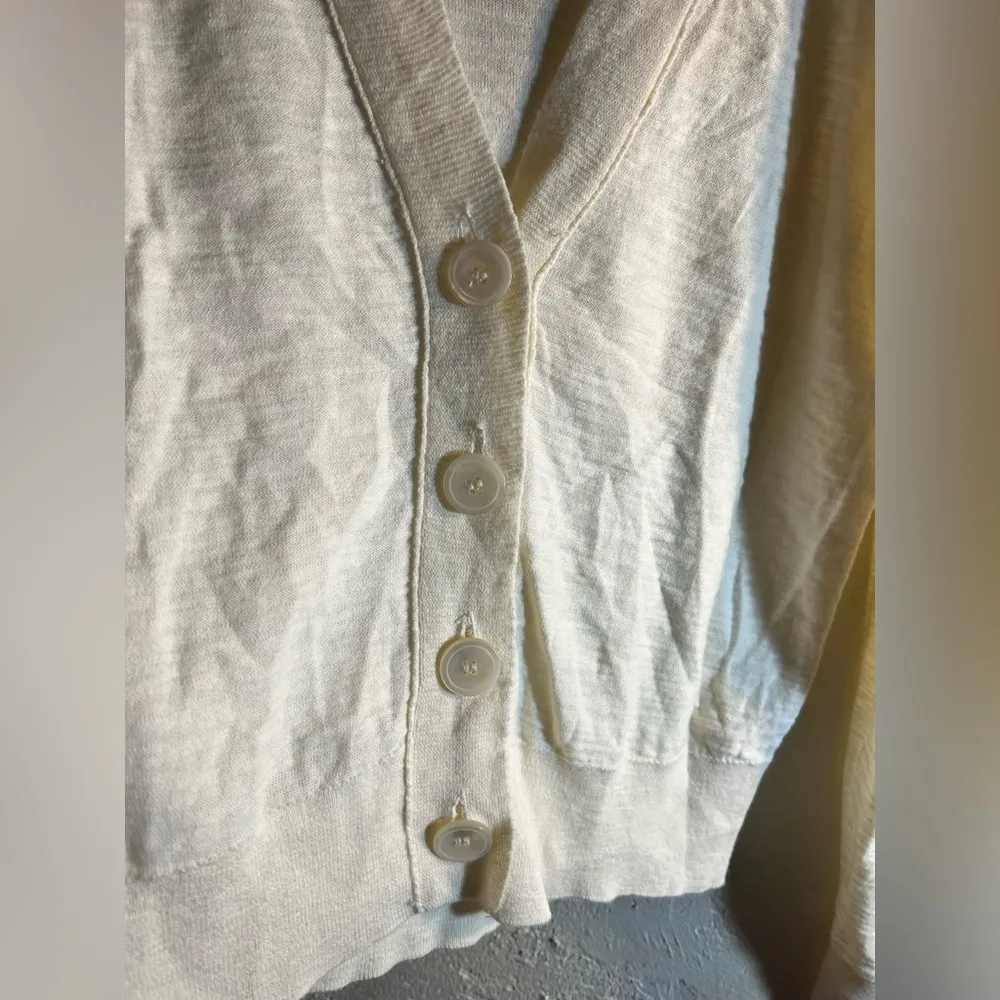J Crew Cream Button-Up Women's Sweater - Image 3