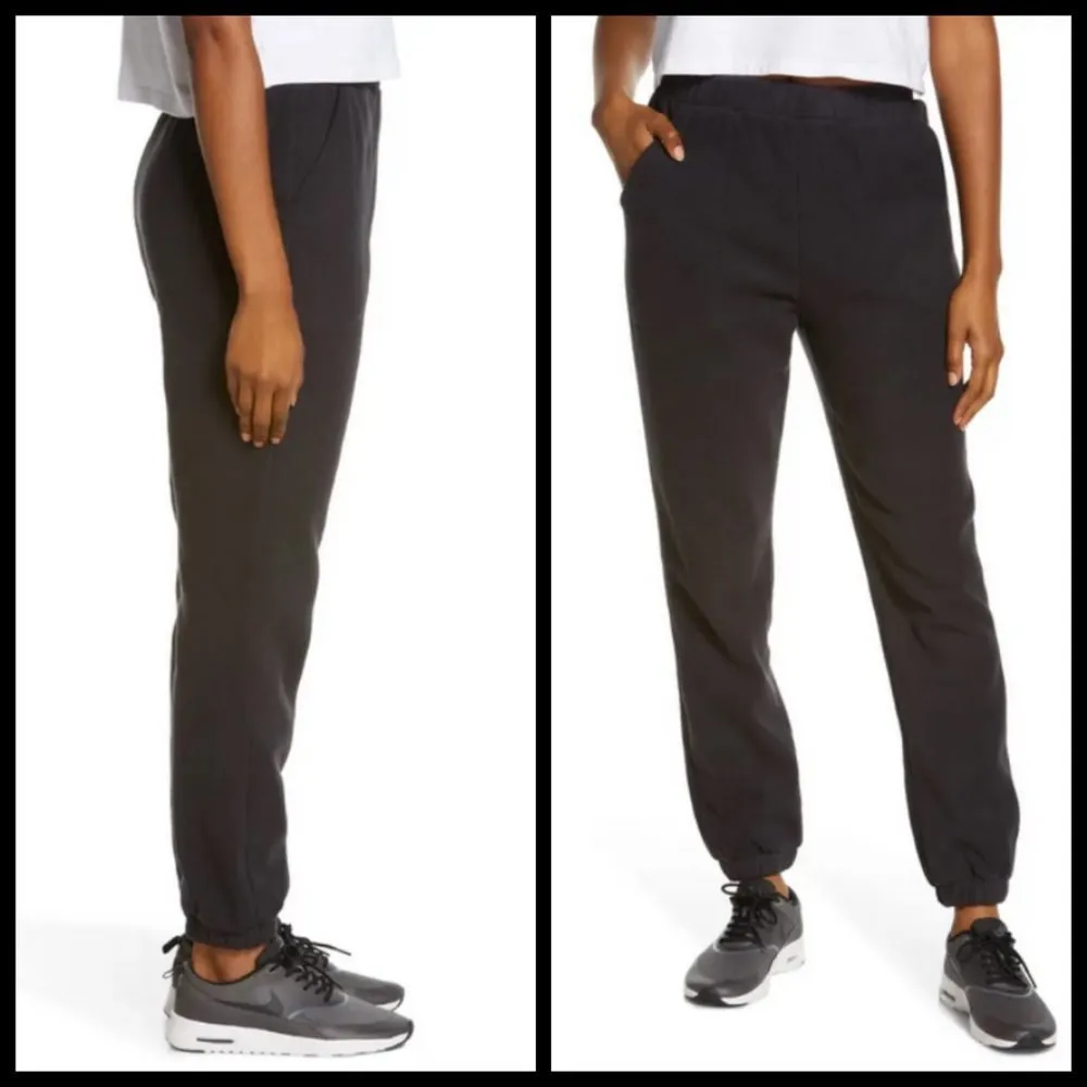 💕ZELLA💕 Cozy Up Polar Fleece Sweatpants ~ High Rise Black Large L NWT - Image 3