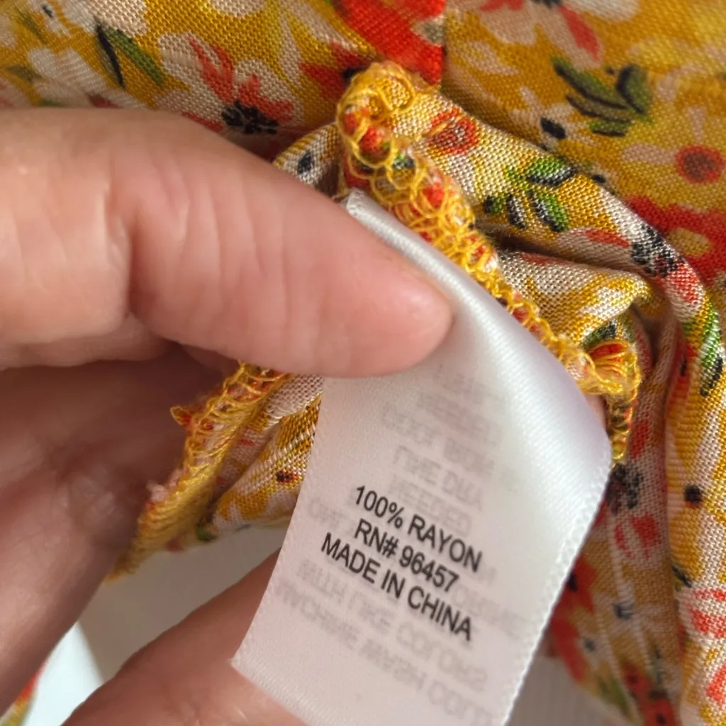 Arizona Jean Company Mustard Floral Blouse - Image 7