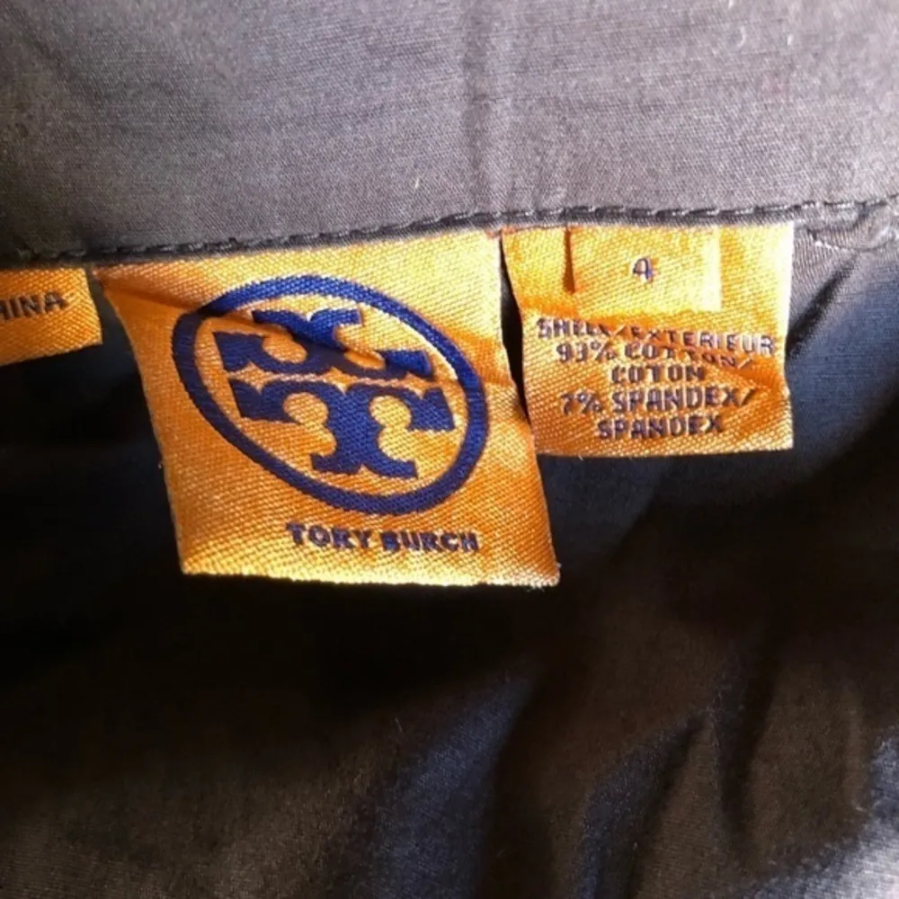 Tory Burch Brown Half Ruffle Button Shirt Size 4 - Image 4