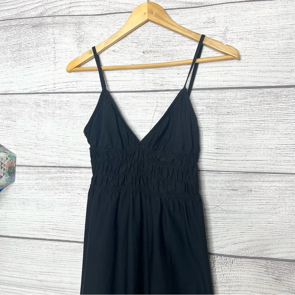 Altar’d State Black Sleeveless Smocked Triangle Cup Maxi Dress Size Small Witchy - Image 4