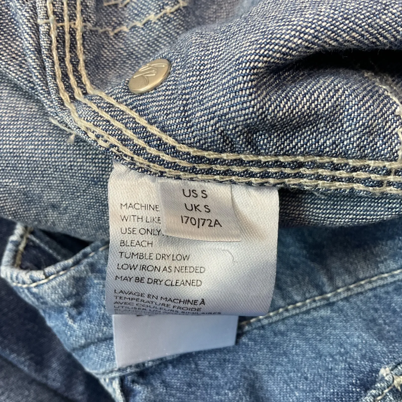 Free People Chloe Baby Barrel Jeans Womens Size Small Distressed Ripped Blue - Image 6