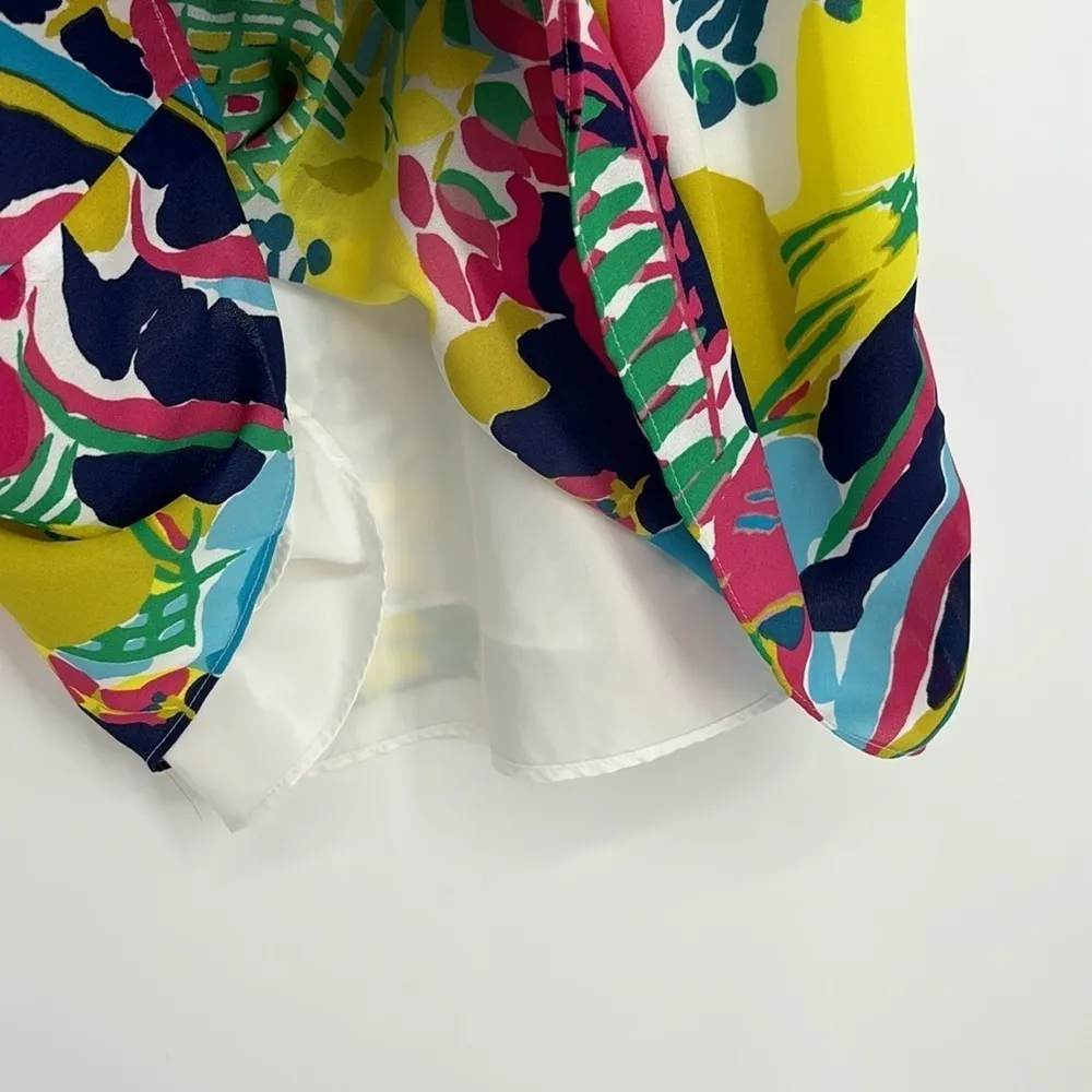 J. Crew Factory Tropical Printed Ruffle Cami Slip Dress Women’s Size 0 - Image 7