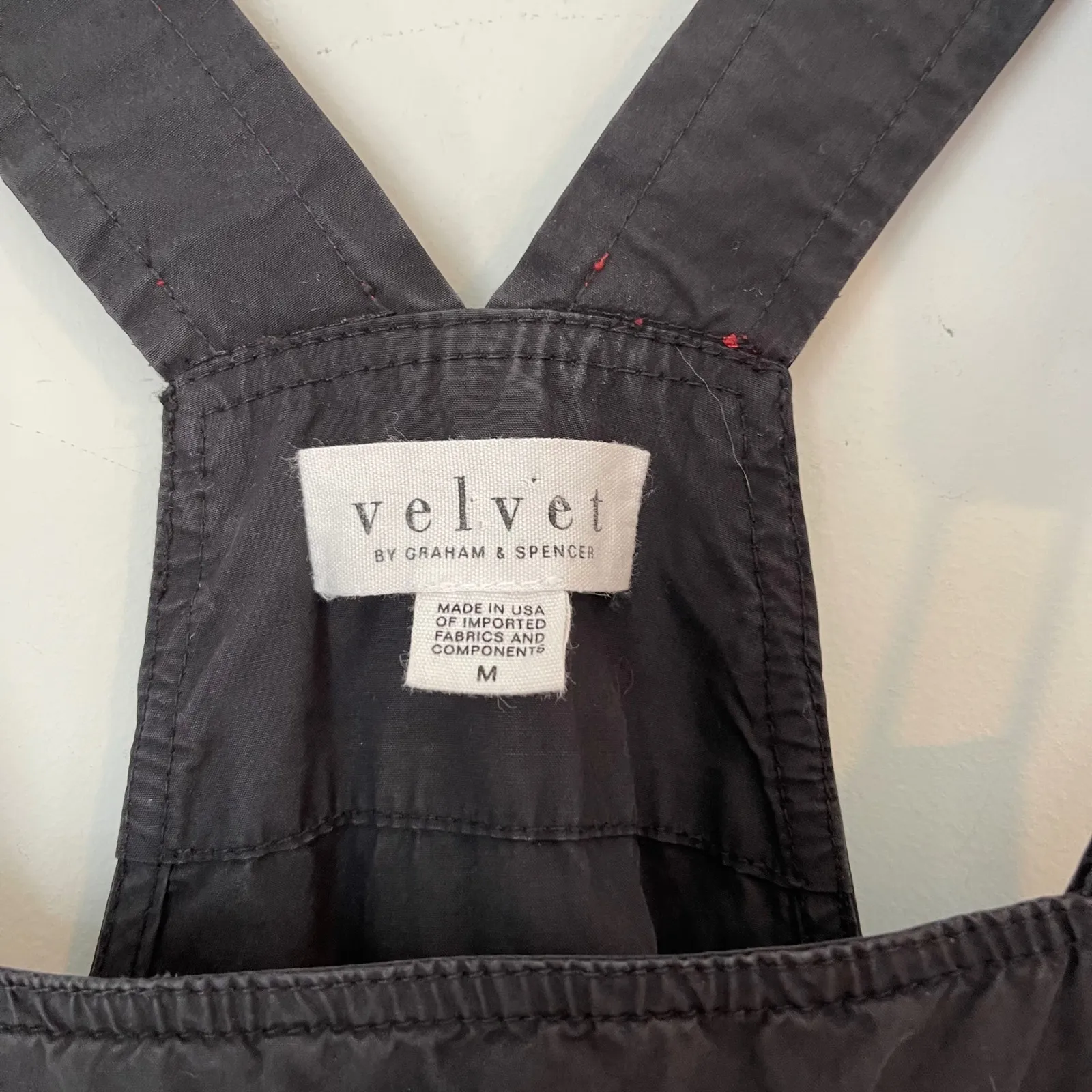 Velvet by Graham &‎ Spencer Black Bib Overalls Jumpsuit Cropped Leg Size M - Image 7