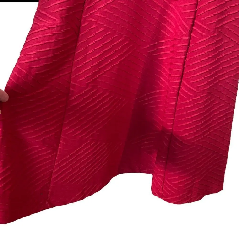 EN FOCUS STUDIO Red Texture Mini Dress Size 12 - Image 3