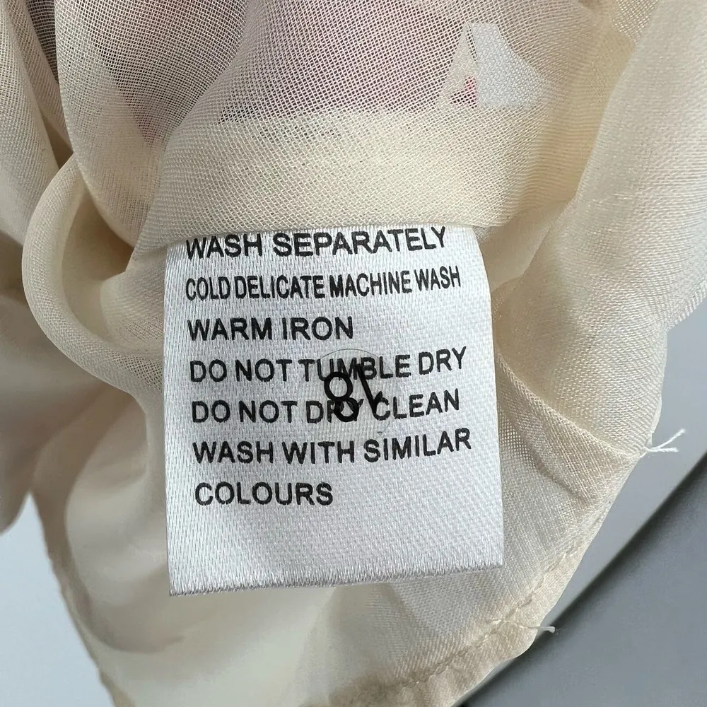 Modcloth Sunnygirl floral flower boho preppy yellow lined summer dress sz large - Image 8