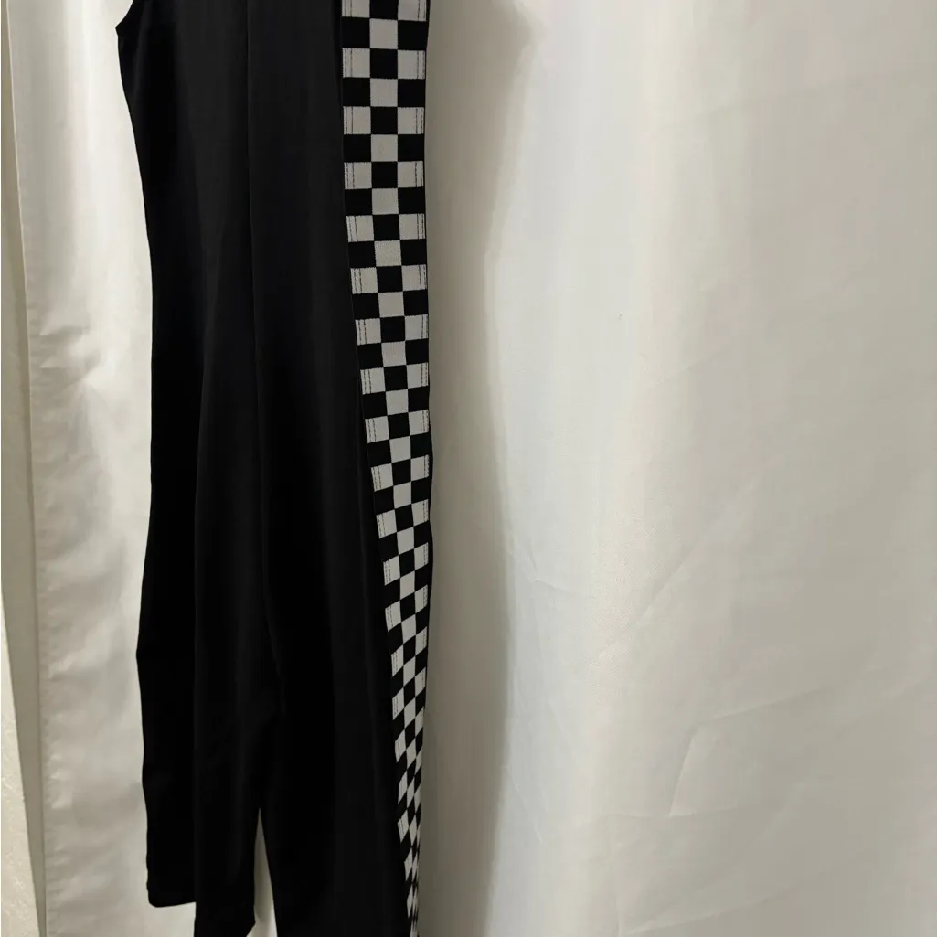 A3 Design Black Dress short with White Checkered Sides Size L - Image 6