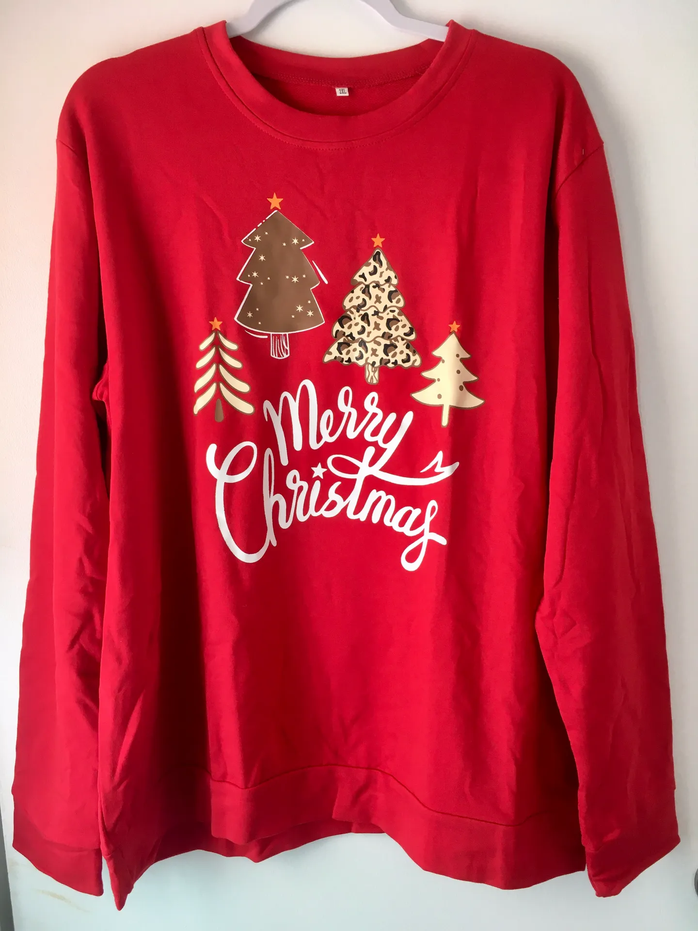 Christmas Sweatshirt, XXL Red - Image 2