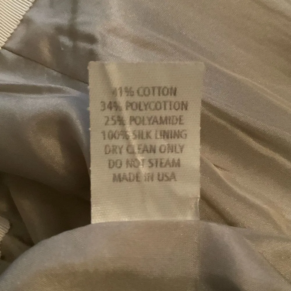 Lela Rose Metallic Pleated Pencil Skirt Gold Size 8 - Image 10