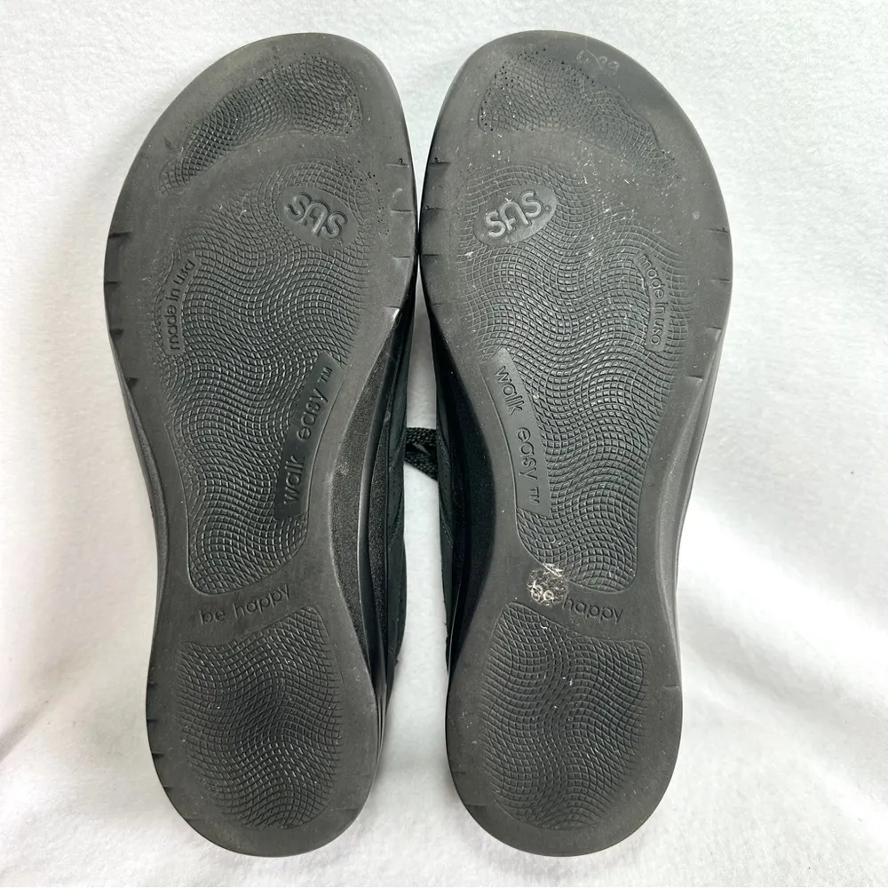 SAS Walk Easy Comfort Shoes 10 Nero Walking Sneakers Dark Gray Nubuck Lace Up - Image 11