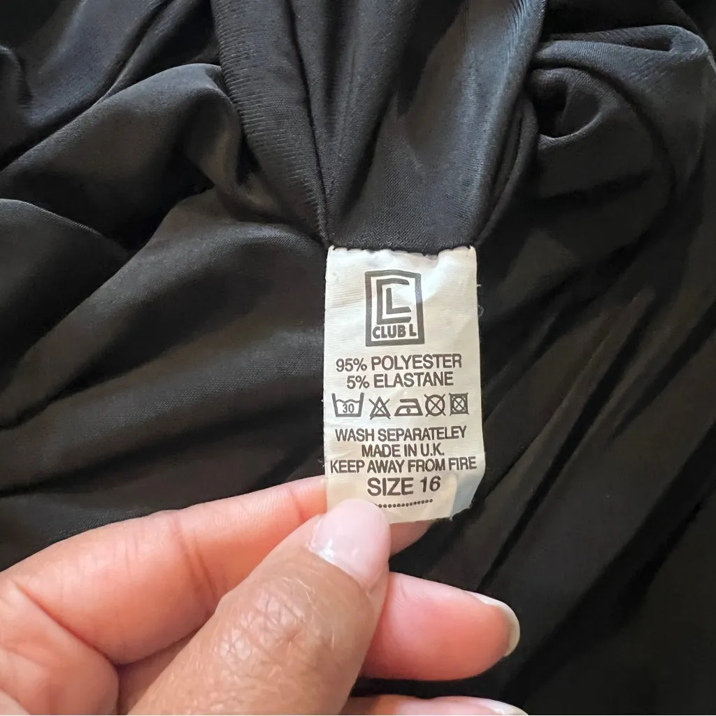 CLUB L LONDON Off The Shoulder Black Maternity Bardot Fitted Jumpsuit‎ Size undefined - Image 16