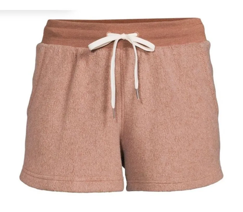 AVIA Reverse Fleece Lounge Shorts Drawstring NWT XXL 2XL Women’s Clay/Brick - Image 1