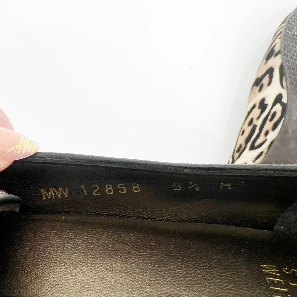 Stuart Weitzman Pony Hair‎ Animal Print Loafers 5.5 - Image 6