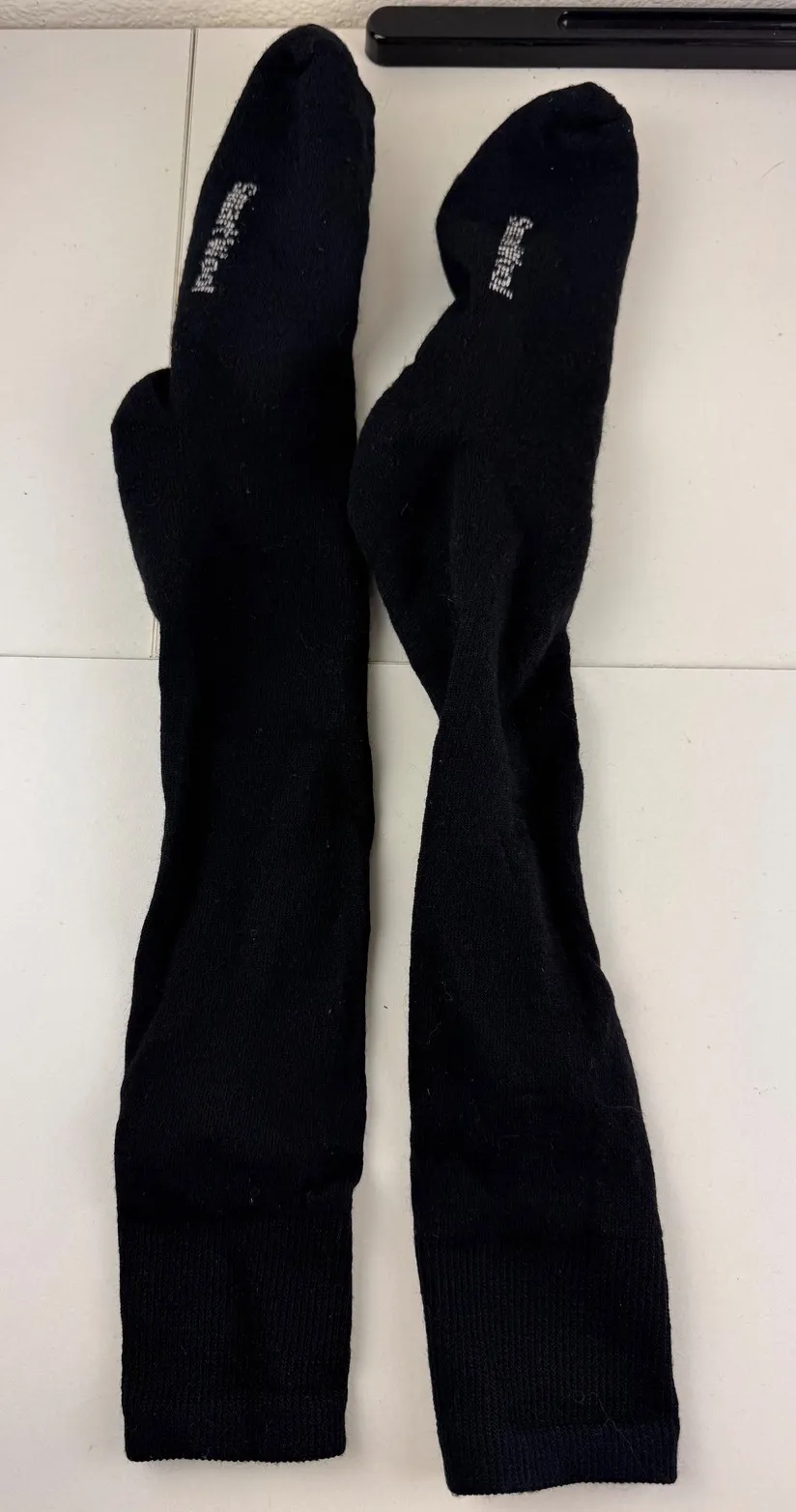 Smartwool Black Over the Calf Merino Wool Socks Thermal Warm Ski Boot Size M - Image 1