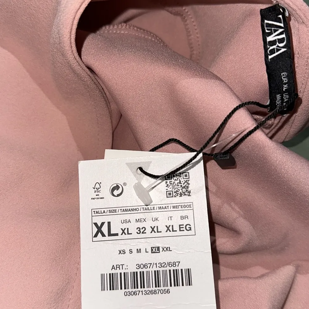 NWT ZARA CROP TOP WITH BOW OPEN BACK TIE BLOGGERS FAV BLUSH XL - Image 7