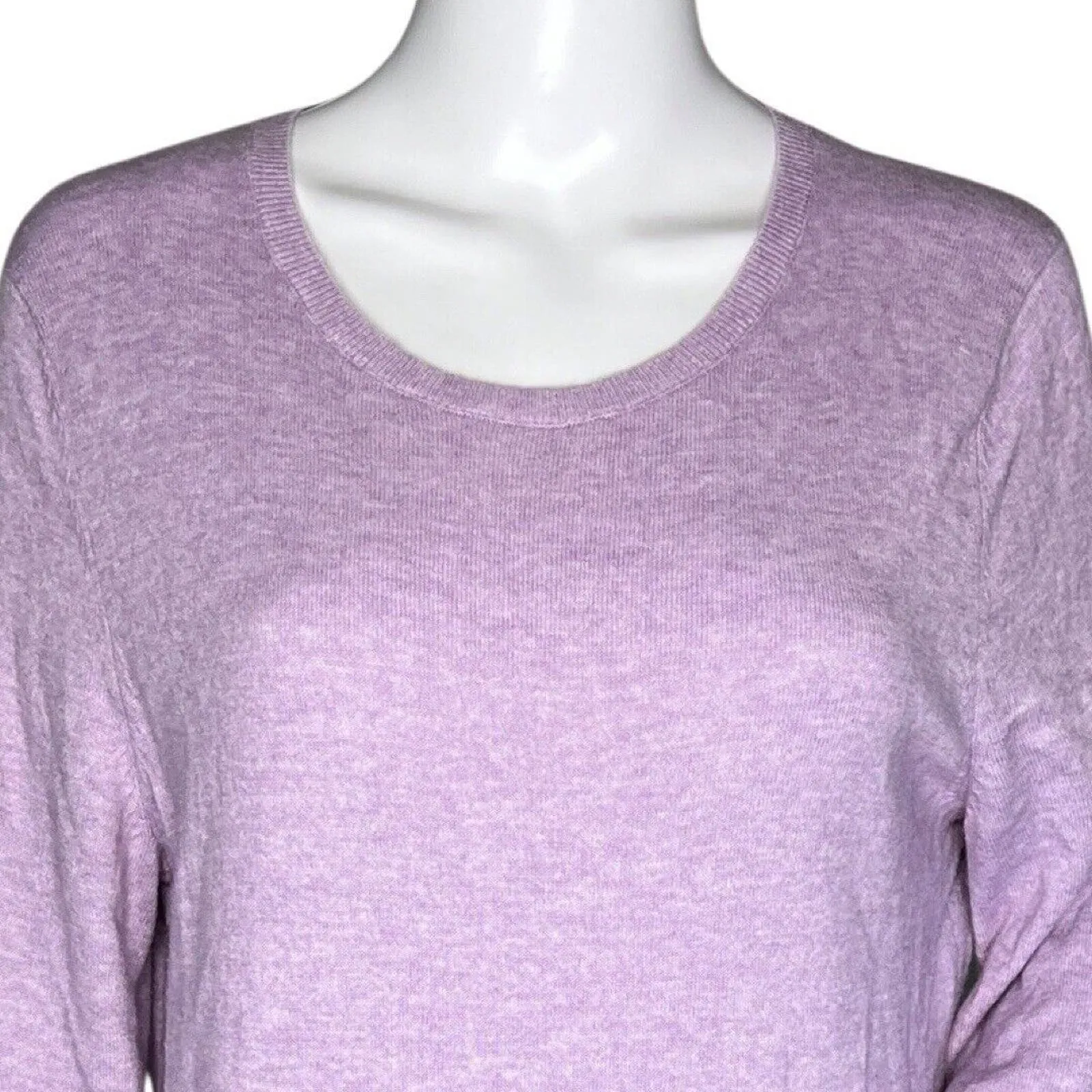 Talbots Sweater Womens Medium‎ Purple Button Back Neck Casual Office Preppy - Image 5