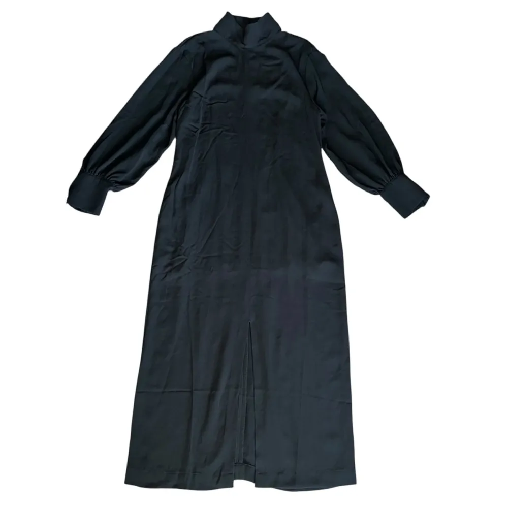 Anthropologie Maeve Women’s Black Long Sleeve Mock Neck Midi Dress Small - Image 3