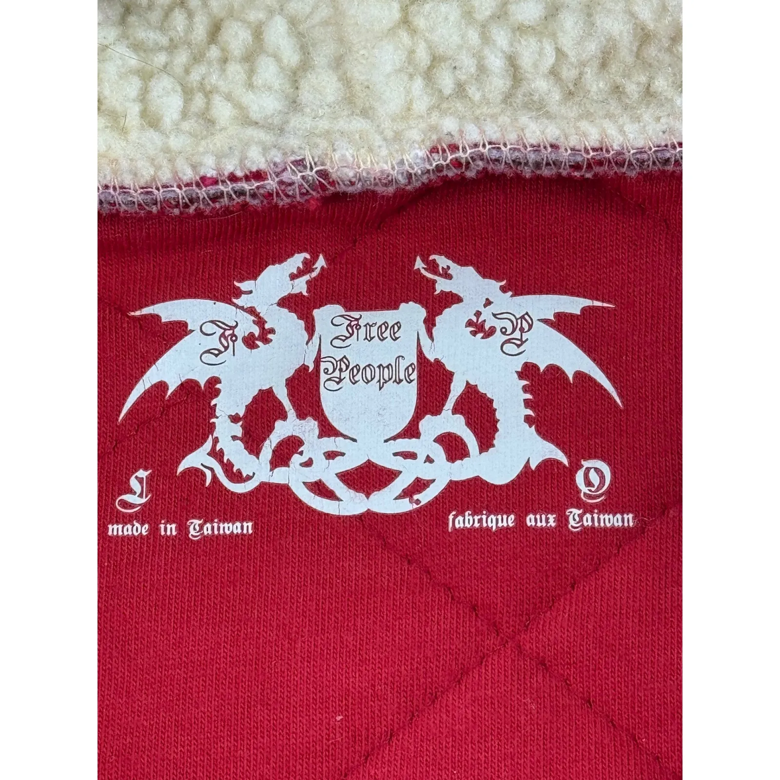 Free People Quilted Reindeer Fair Isle Hooded Vest Women's Size S - Image 7