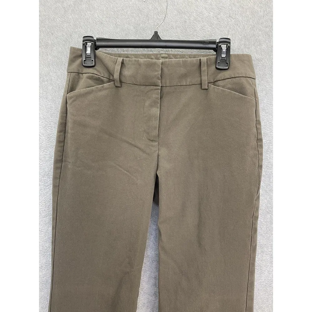Ann Taylor Women's Pants Signature Size 4 Solid Taupe Brown Cotton Blend - Image 11