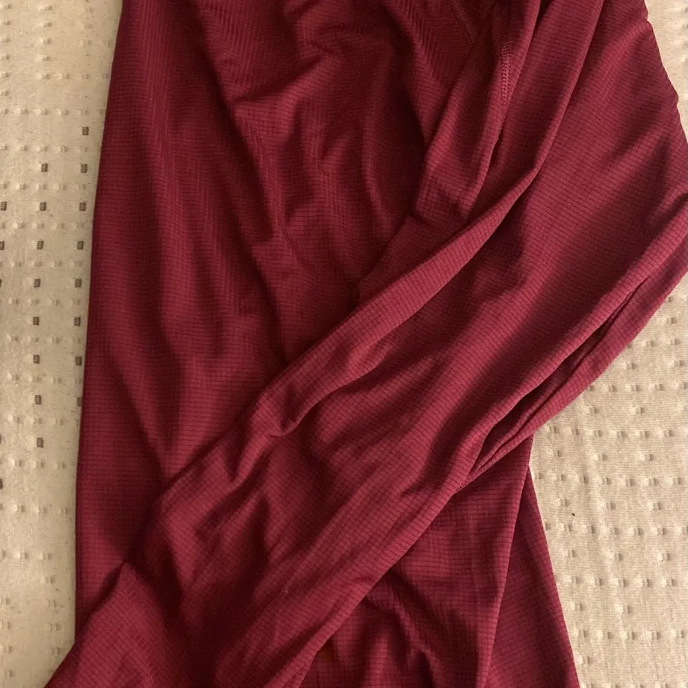 Burgundy ASICS long sleeve tee - Image 2