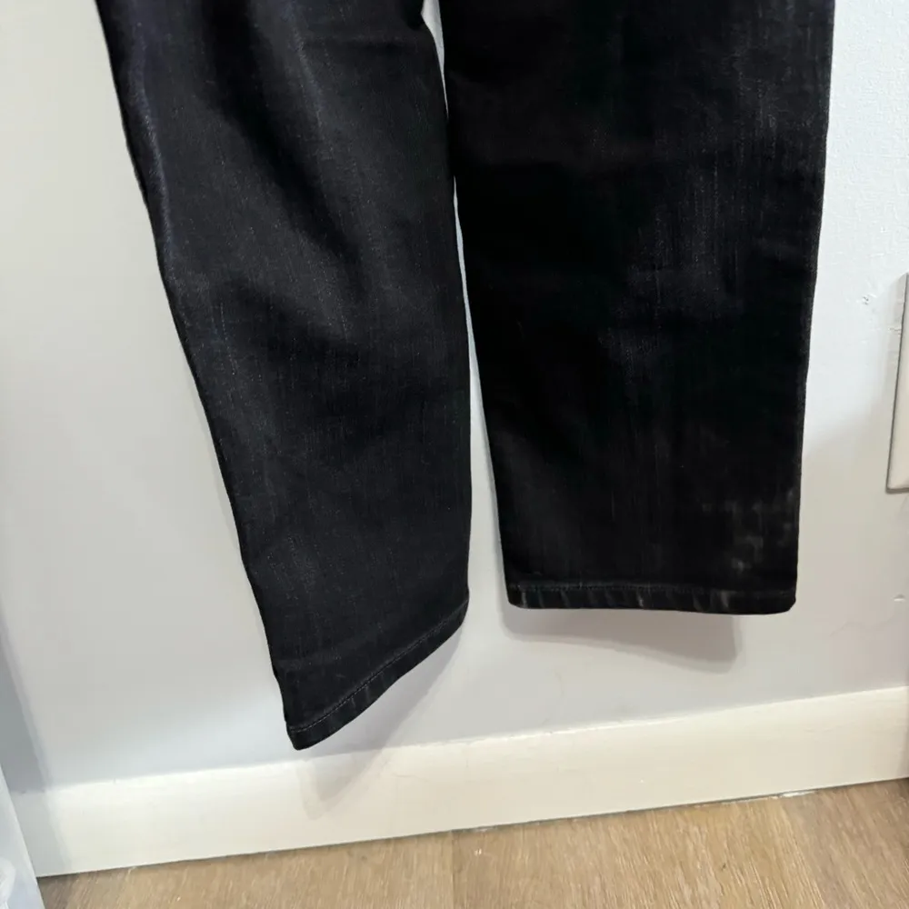 Black Skinny Denim Overalls in Lunar Wash - Image 10