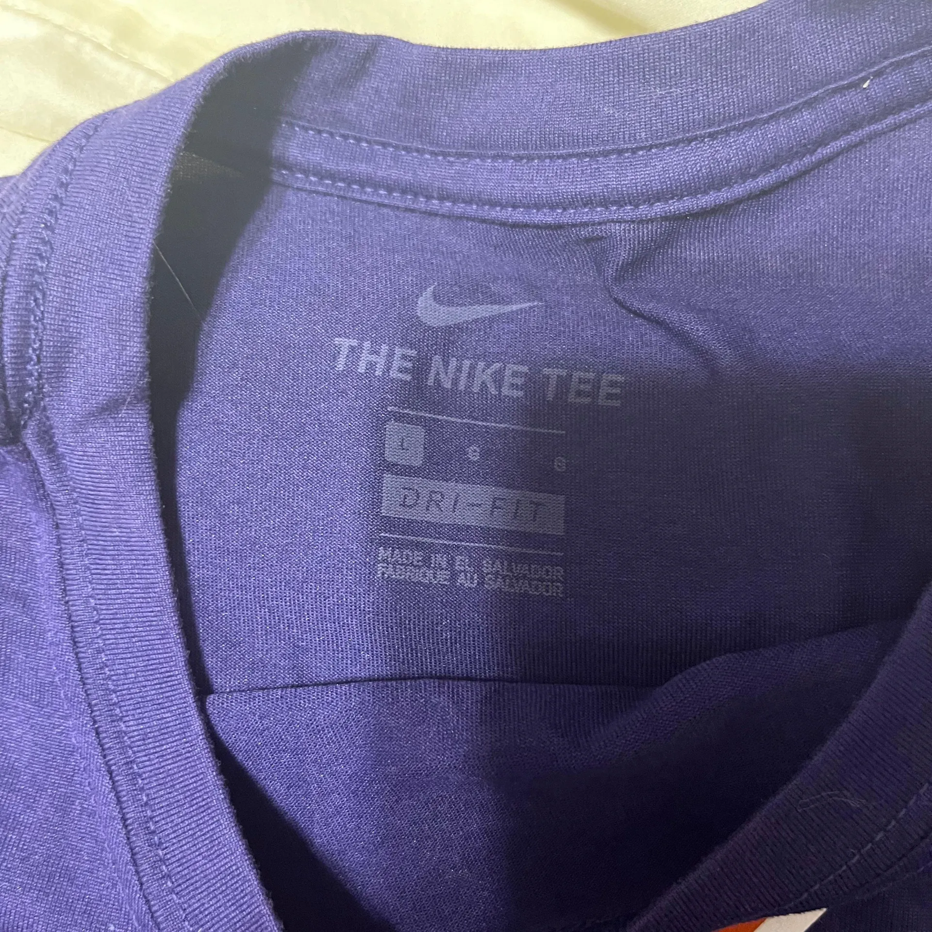 Nike Clemson Baseball Shirt Purple Size L - Image 4