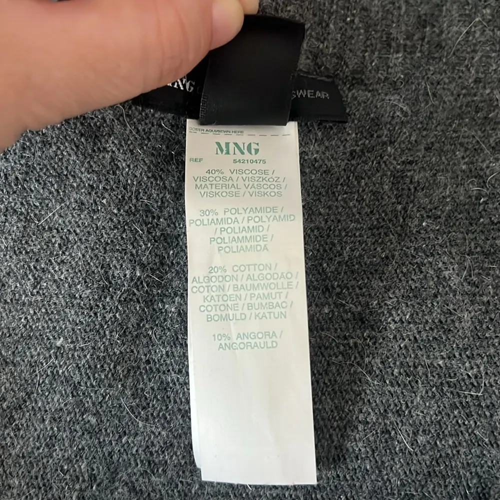 Mango Poncho Sweater Gray Size Medium - Image 7