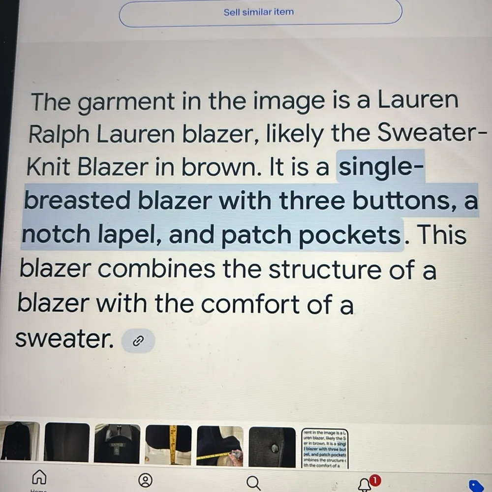 Ralph Lauren knit blazer L black - Image 7