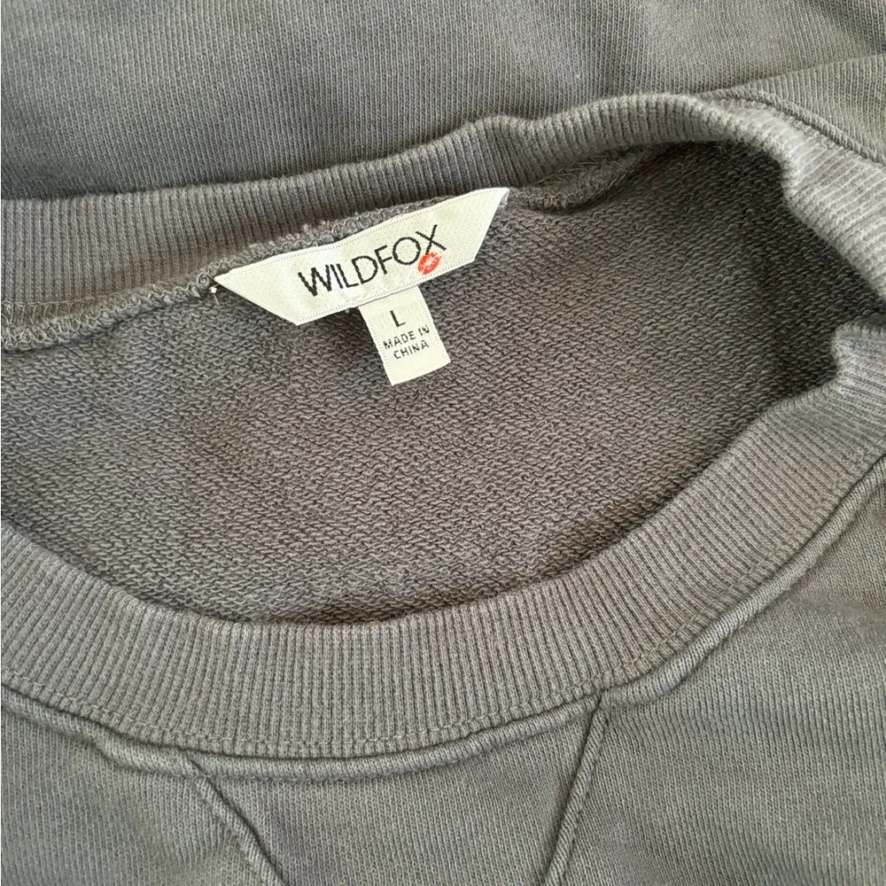 Wildfox Graphic Crewneck “I Wish It Was Saturday” Sweatshirt Size Large - Image 5