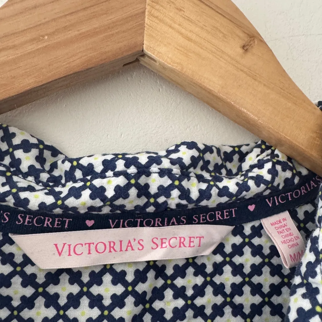 Victorias Secret The Mayfair Cotton Button Sleep Shirt Night Gown Pajamas - Image 5