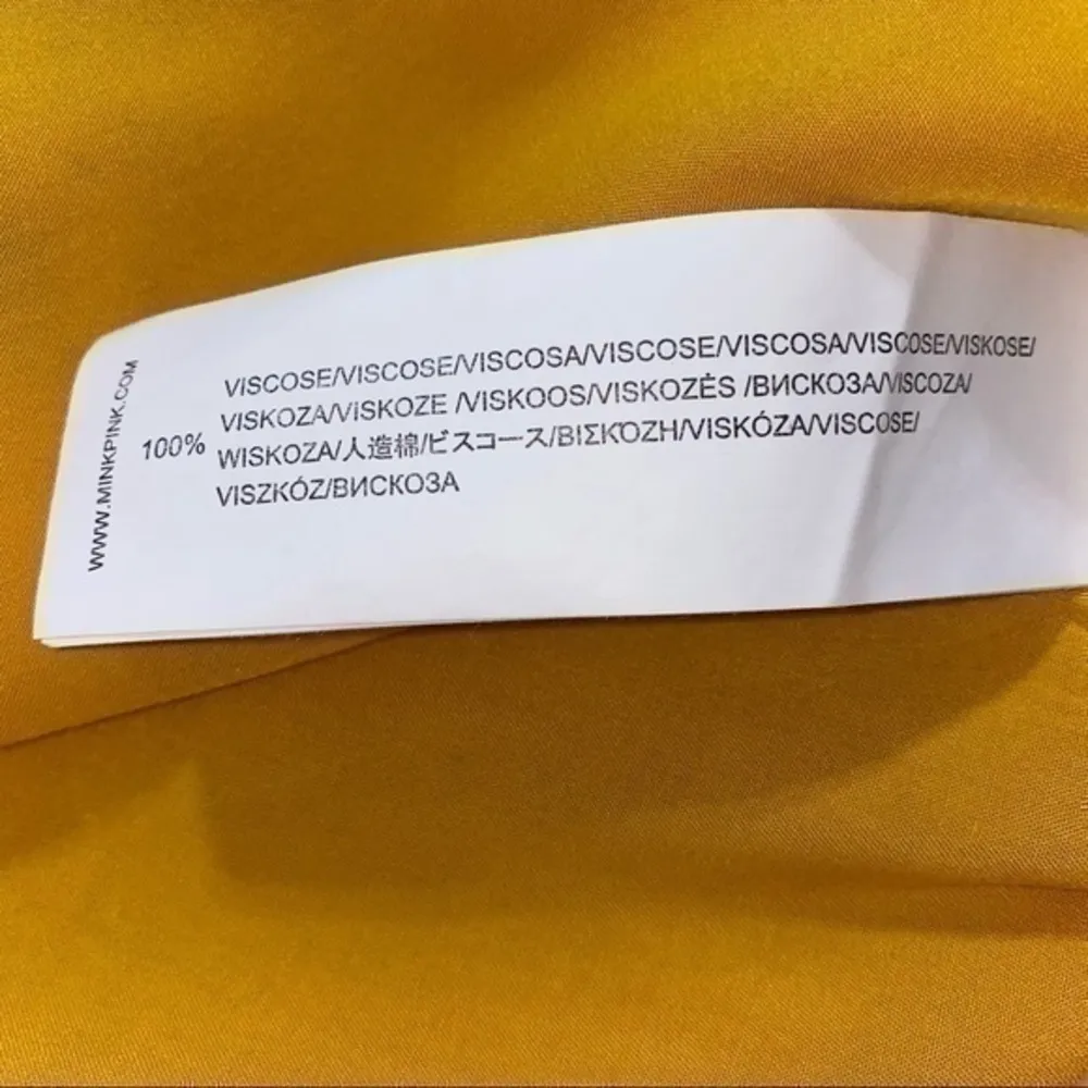 MinkPink Size M Yellow Floral Strapless Smocked Top Mini Dress Cover Up - Image 7