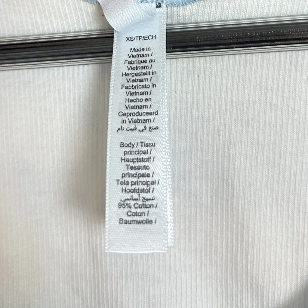 SKIMS Cotton Rib Tank in Blue Cloud Size X-Small - Image 4