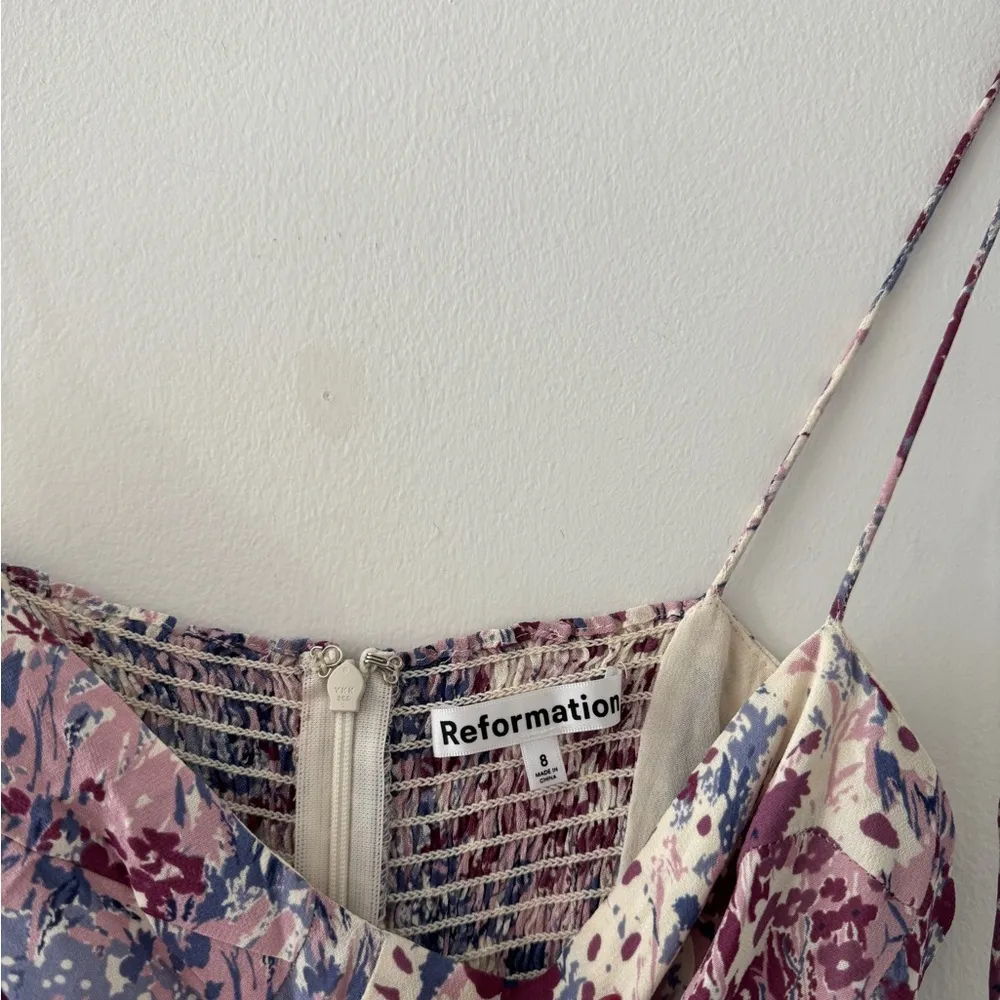 REFORMATION Kourtney Midi Dress in Muse 8 - Image 9