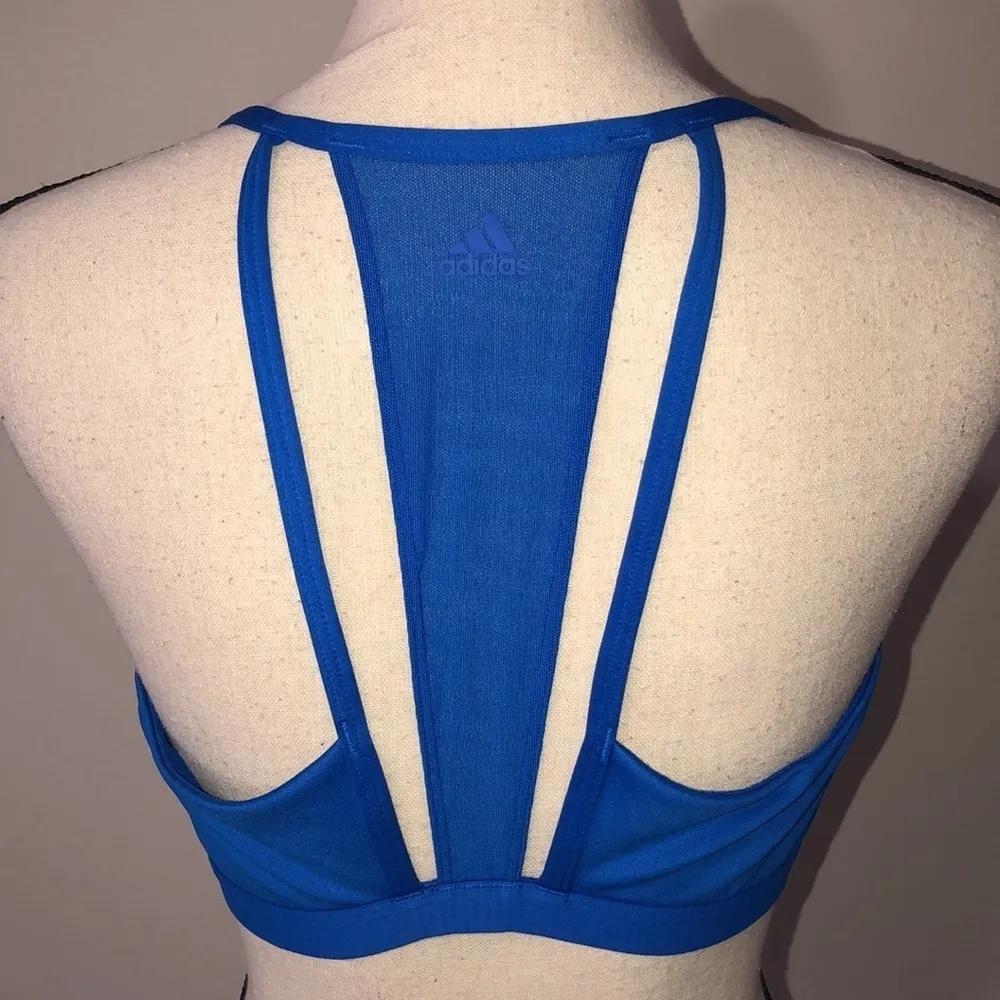 Adidas Sports Bra Athletic Top Blue - Image 3