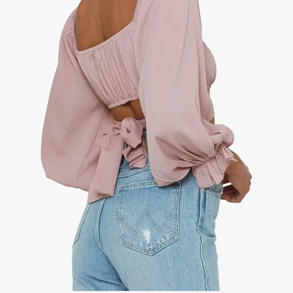 Lyaner tie back top - Image 3