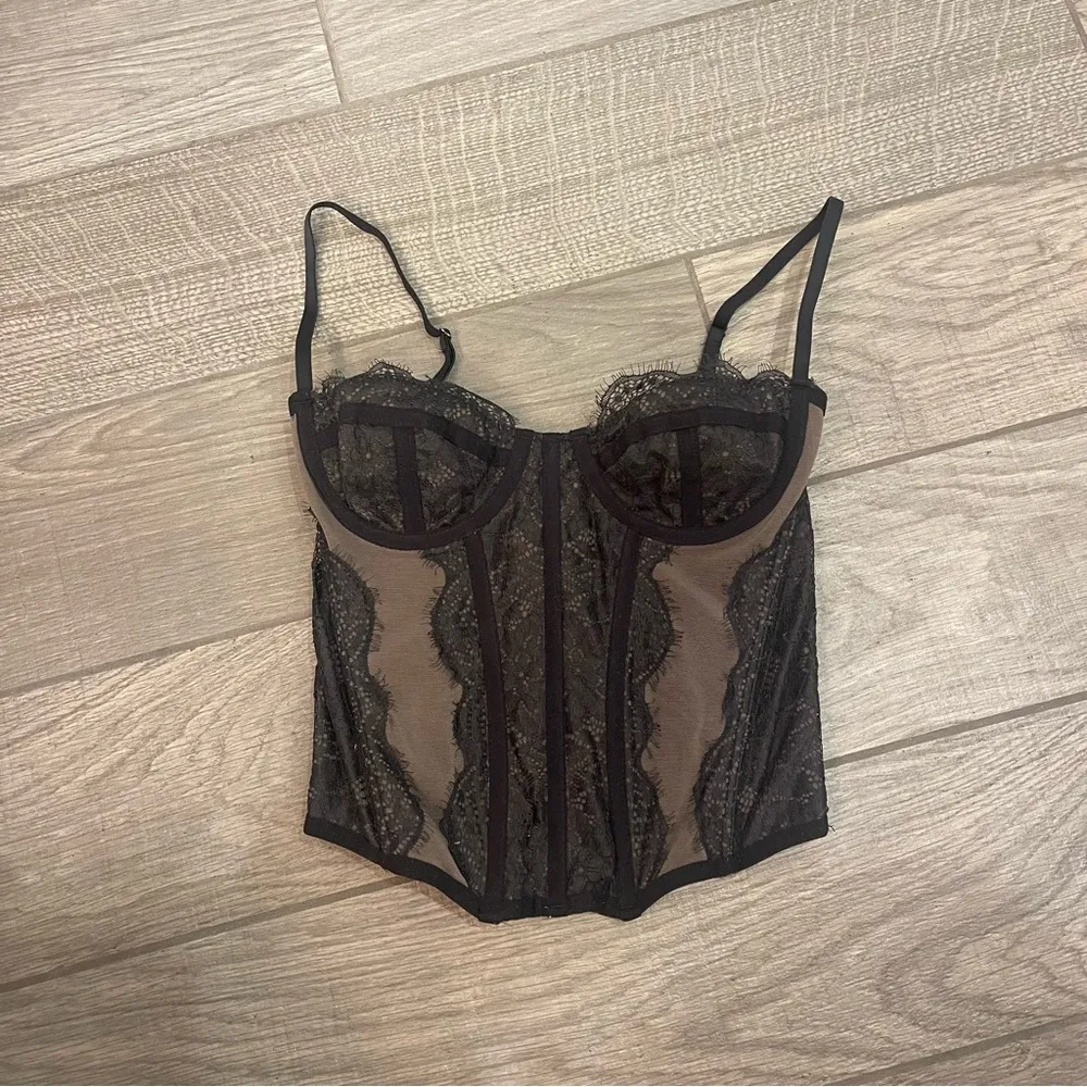 Urban Outfitters Out From Under Modern Love Corset Black - Image 2