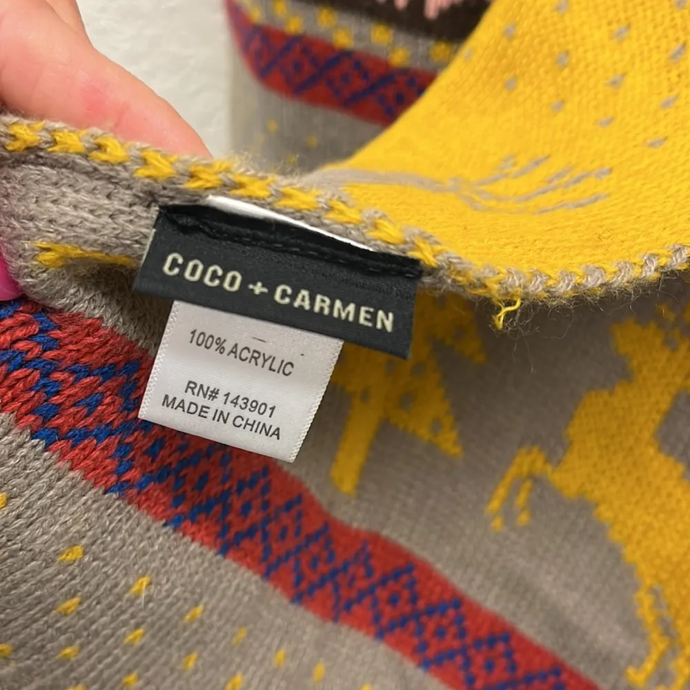 Coco + Carmen Fair Isle Knit Scarf - Image 3