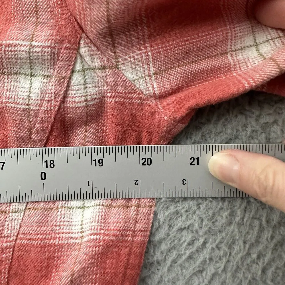 Carhartt‎ Pearl Snap Button Up Plaid Flannel Shirt Western Rodeo Cowgirl Women S - Image 6