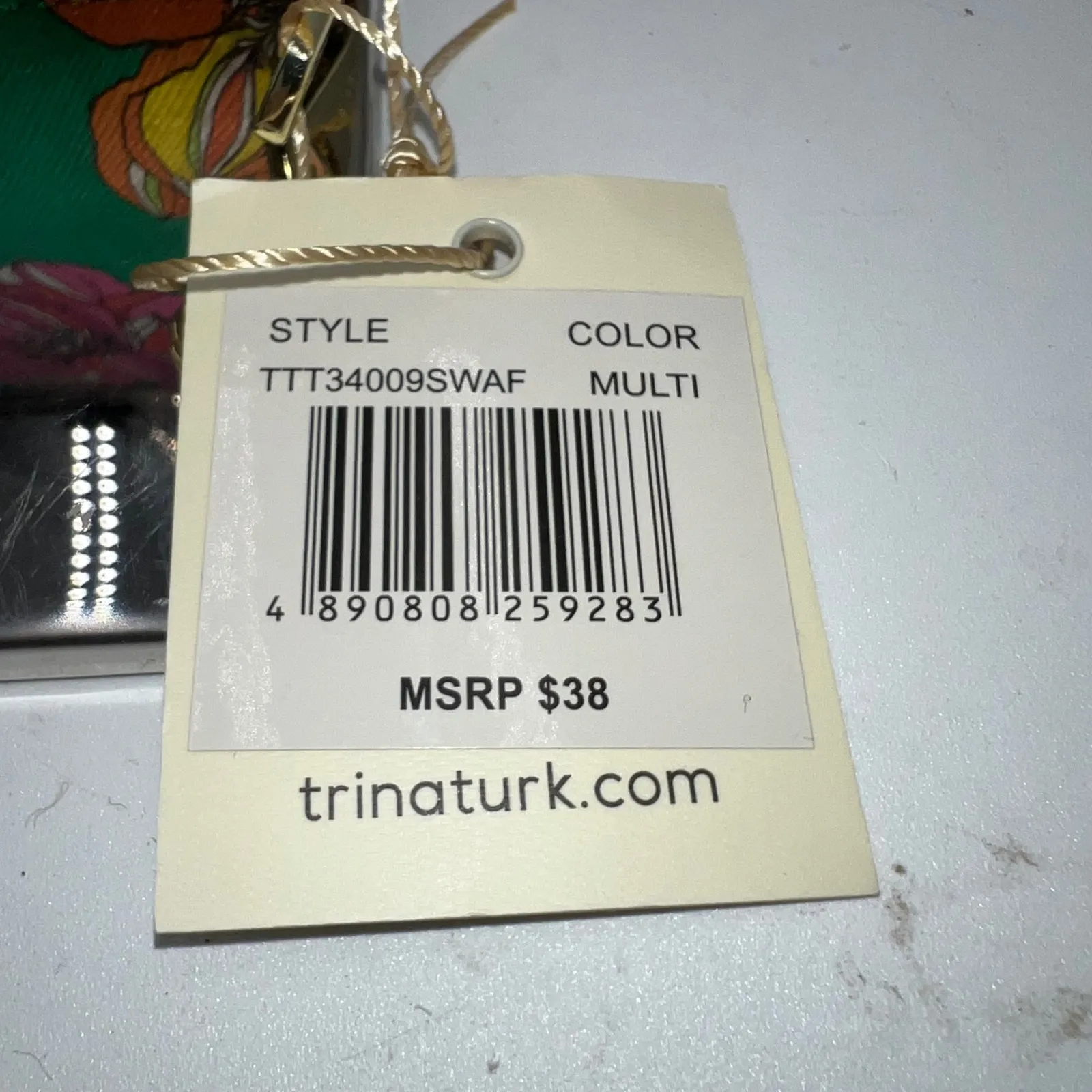 Trina Turk Colorful Floral Print Zip Around Wallet Pouch Coin Purse Multi - Image 5