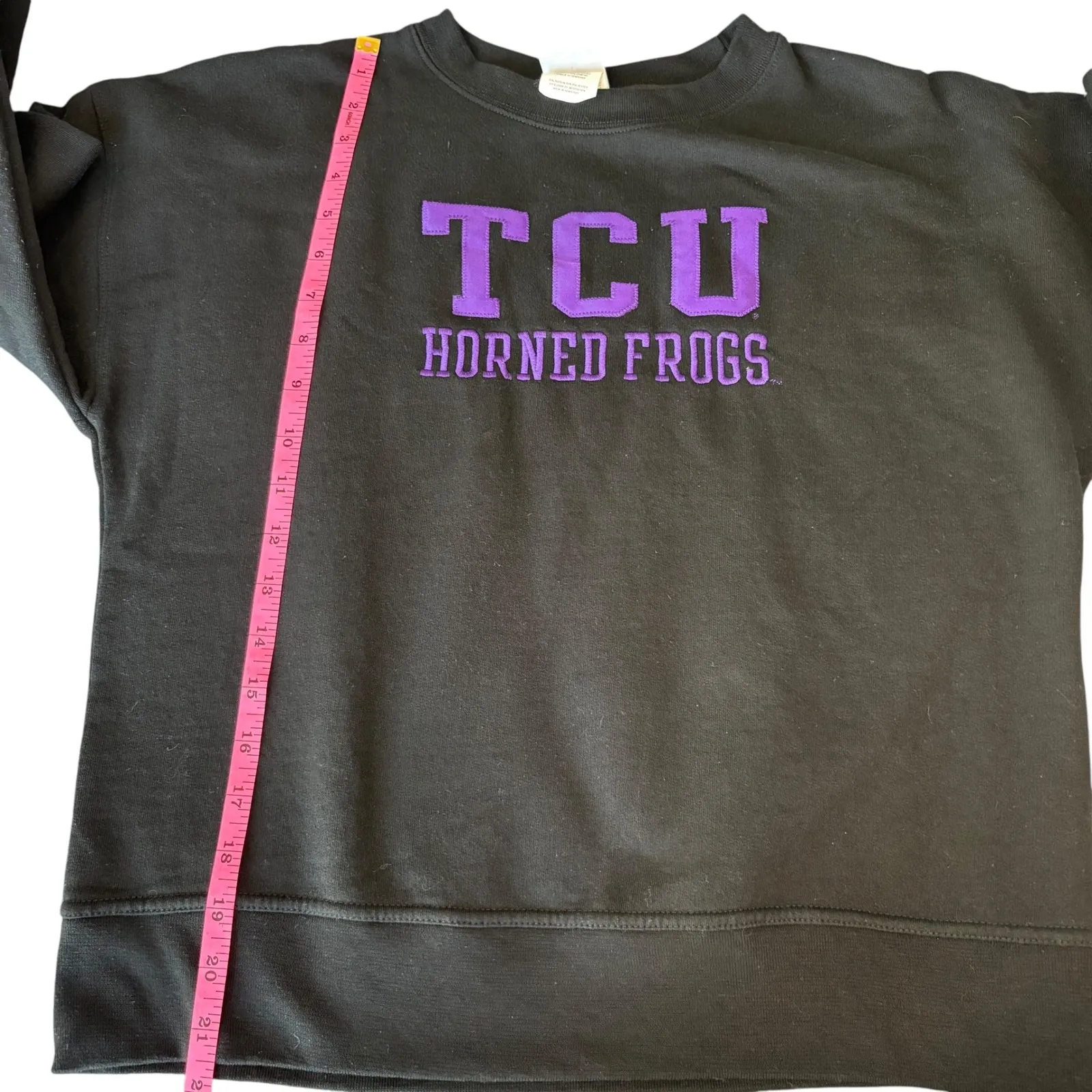 Champion TCU Horned Frogs Embroidered‎ Sweatshirt Womens XS Crewneck Pullover - Image 3