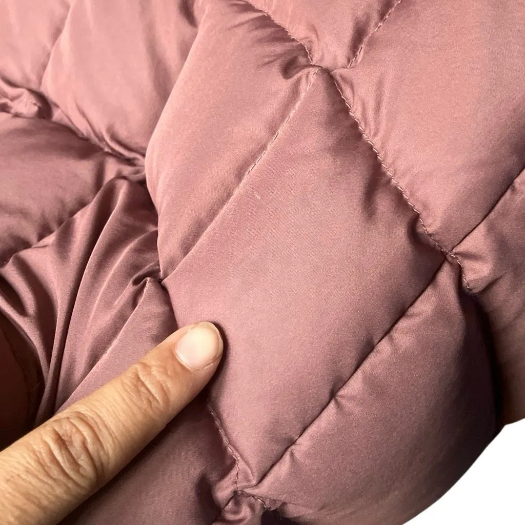 Eddie Bauer Down Filled Dusty Rose Quilted Puffer Vest Size M Hiking #762 - Image 12