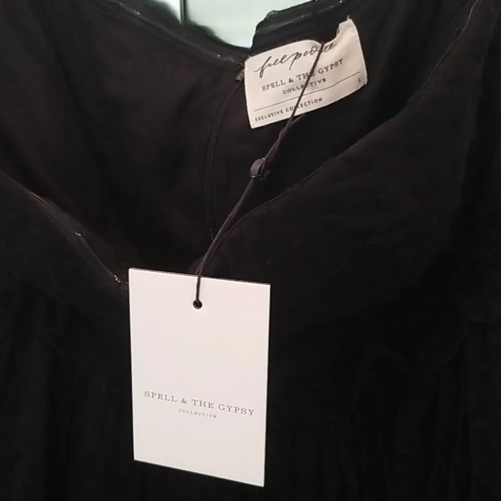 💕SPELL GYPSY X FREE PEOPLE💕 Mira Bustier RaRa Dress Black Large NWT - Image 12