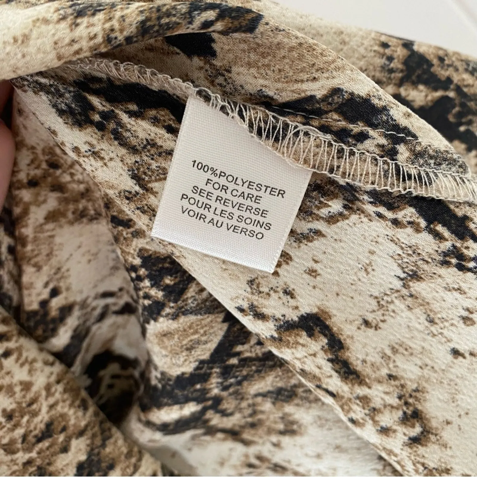 Ronny Kobo Orzora Snake Print Mini Dress Size Small Gently Used Boho Festival Tan - Image 13