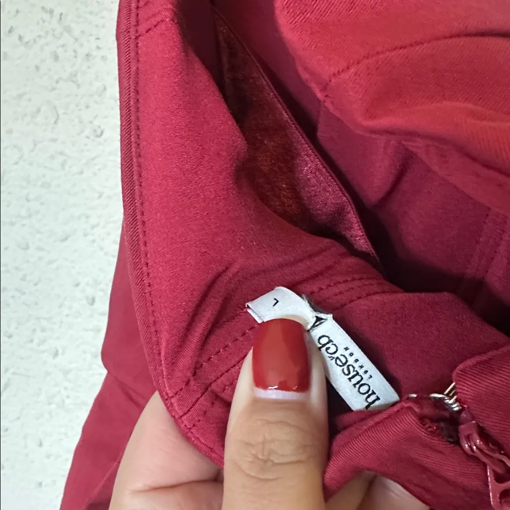 House of CB Pandora Berry Strapless Detachable Bow Red Maxi Dress Size L - Image 14