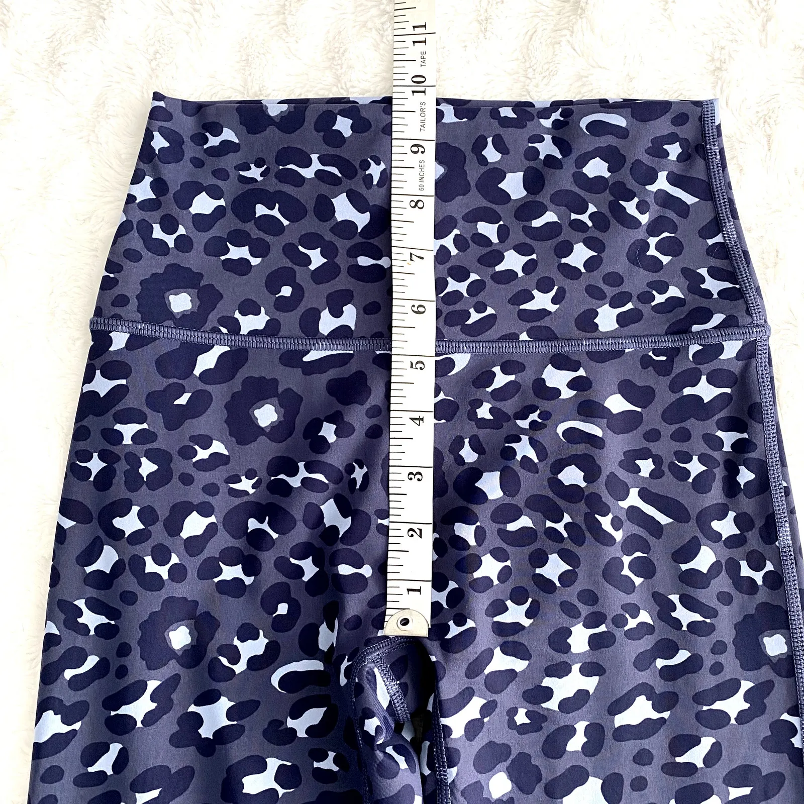 Aerie Offline Blue Leopard Print High Rise Athletic Yoga Goals 7/8 Leggings S - Image 7