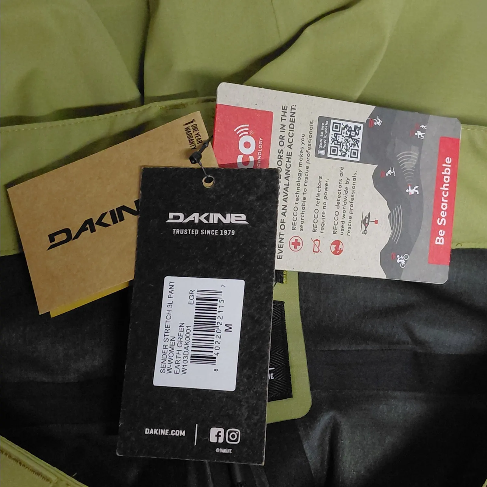 Dakine Womens Sender Stretch 3L Snow Pants Size M Insulated RECCO Snowboard Ski - Image 8