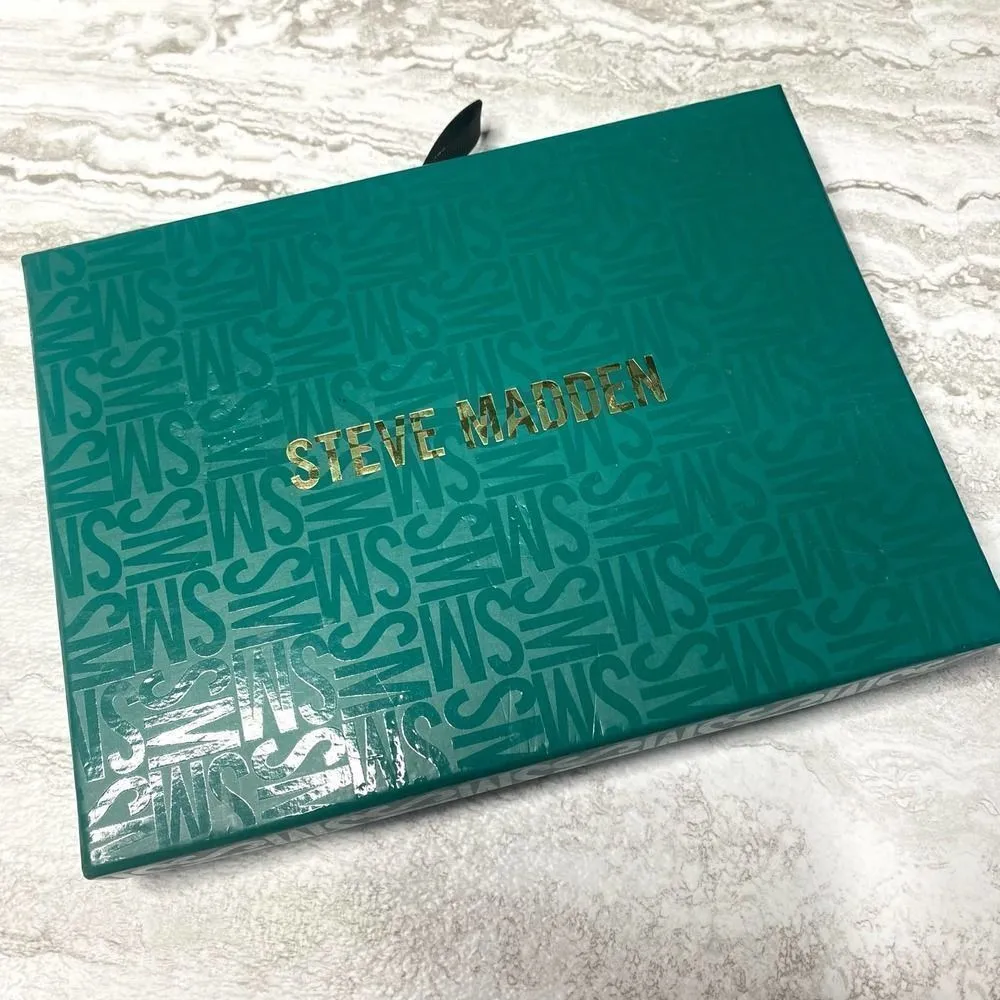 Steve Madden Silvertone Pavé Star Hoop Earrings Bracelet Jewelry Gift Set New - Image 3