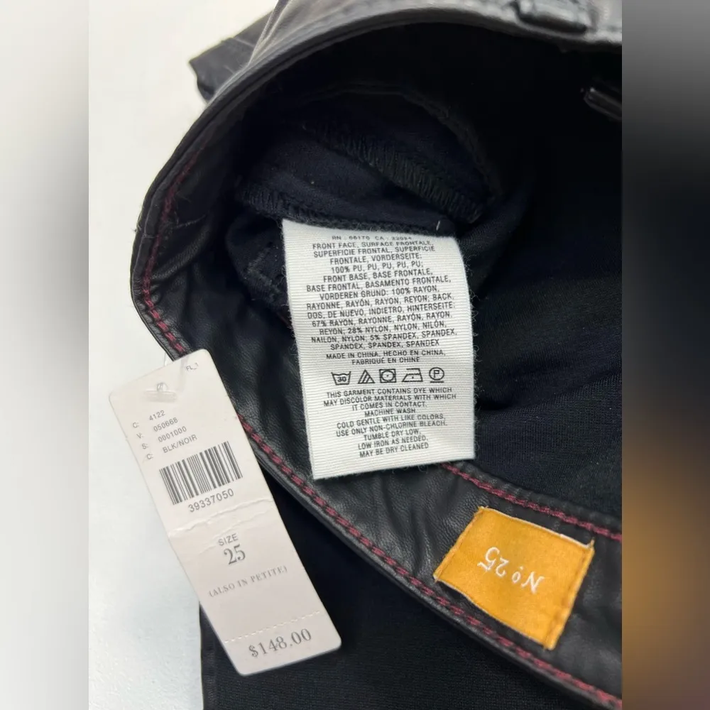 NWT Pilcro and the Letterpress Anthropologie The Stet Faux Leather Moto Pant 25 - Image 16